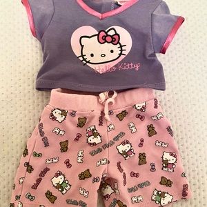 hello kitty build a bear pajama set
